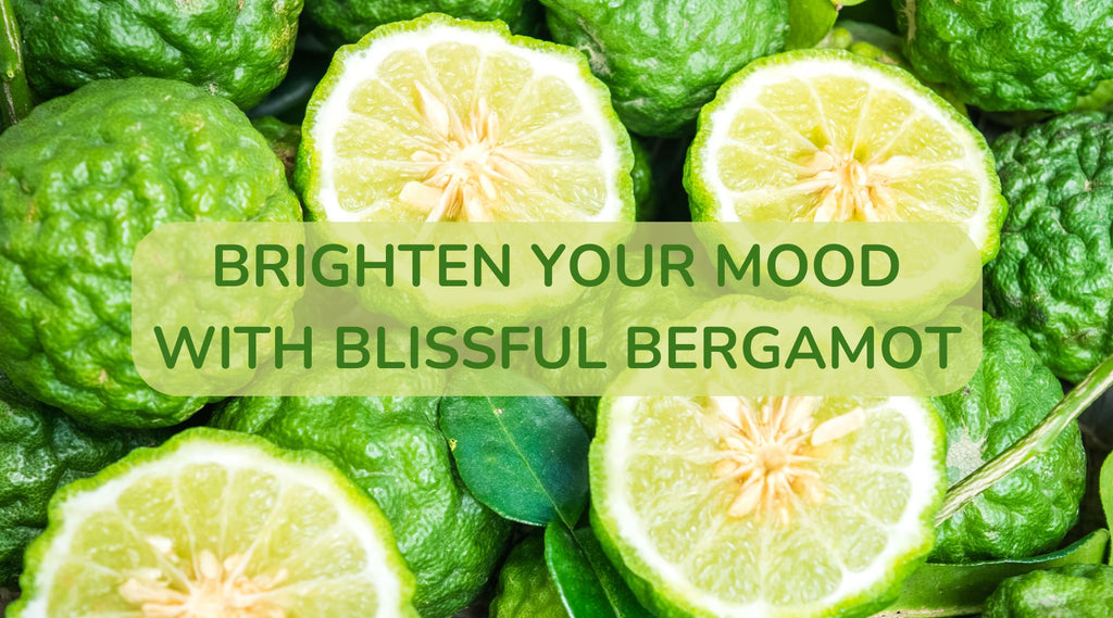 Green and yellow sliced bergamot fruit