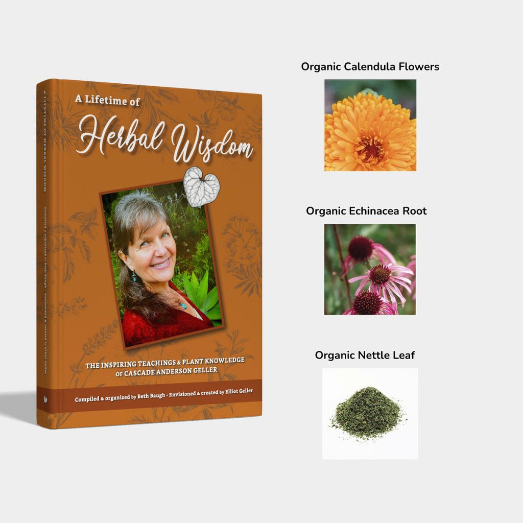 Herbal Wisdom Book with Calendula, Echinacea and Nettle Leaf